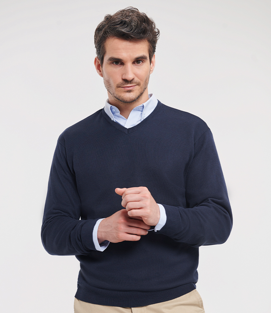 Russell Collection 710M Men's V Neck Sweater