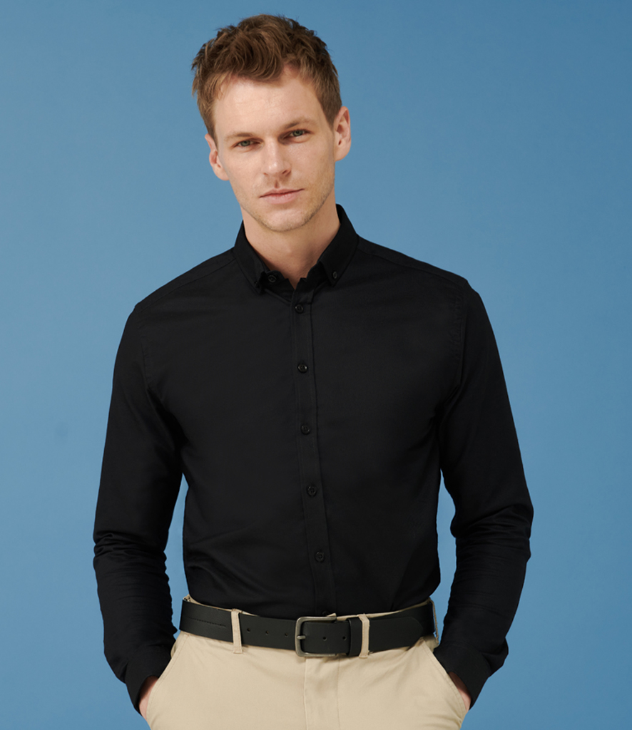 Henbury H512S Long Sleeve Slim Fit Oxford Shirt