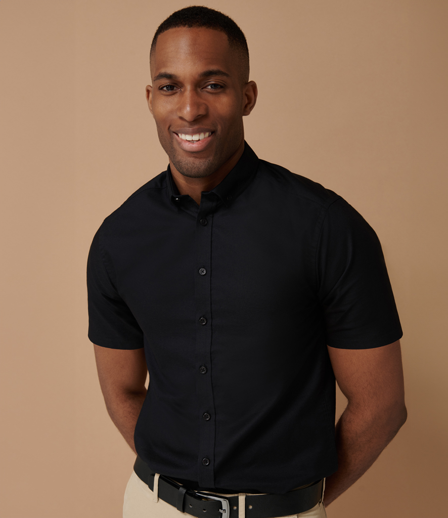 Henbury H517S Short Sleeve Slim Fit Oxford Shirt