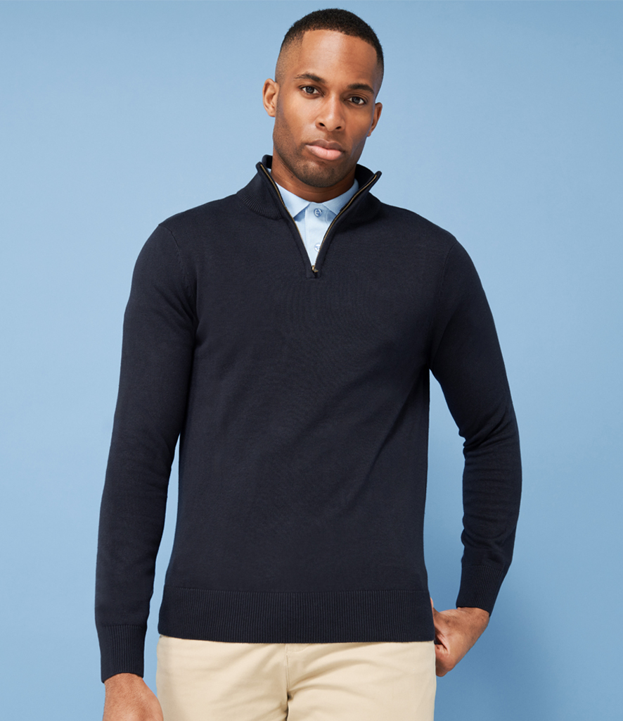 Henbury H729 Zip Neck Sweater