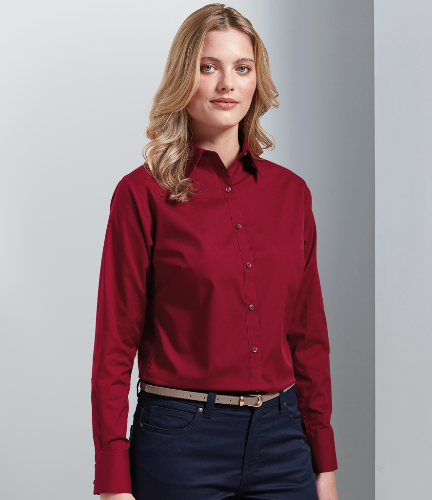 Premier PR300 Ladies Long Sleeve Poplin Blouse