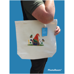 Gnome canvas tote bag