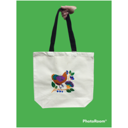 Rooster canvas tote bag