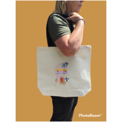 Sunny girl canvas tote bag