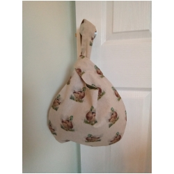 Duck print Japanese knot bag