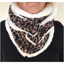 Animal print snuggle scarf