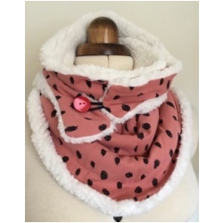 Pink squiggle snuggle scarf