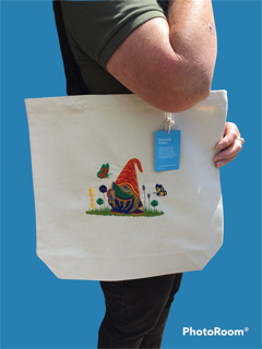 Gnome canvas tote bag