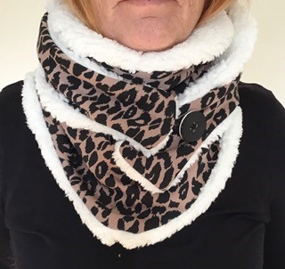 Animal print snuggle scarf