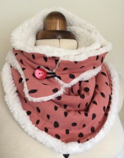 Pink squiggle snuggle scarf